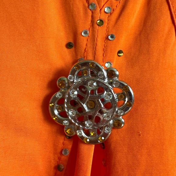 VERSACE JEANS COUTURE Orange Tank Dress 6/42 - Picture 5 of 11